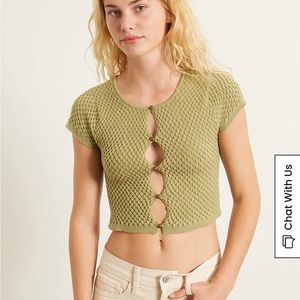Pacsun top, sage color, large & fits nicely, material is soft & comfortable